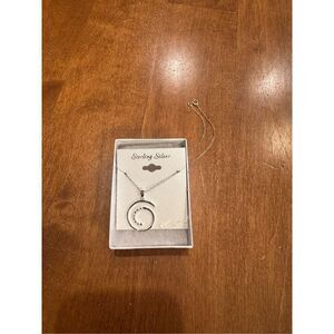 New Sterling silver pendant with gemstones.